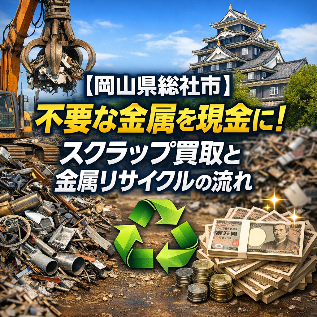 【岡山県総社市】不要な金属を現金に！スクラップ買取と金属リサイクルの流れ