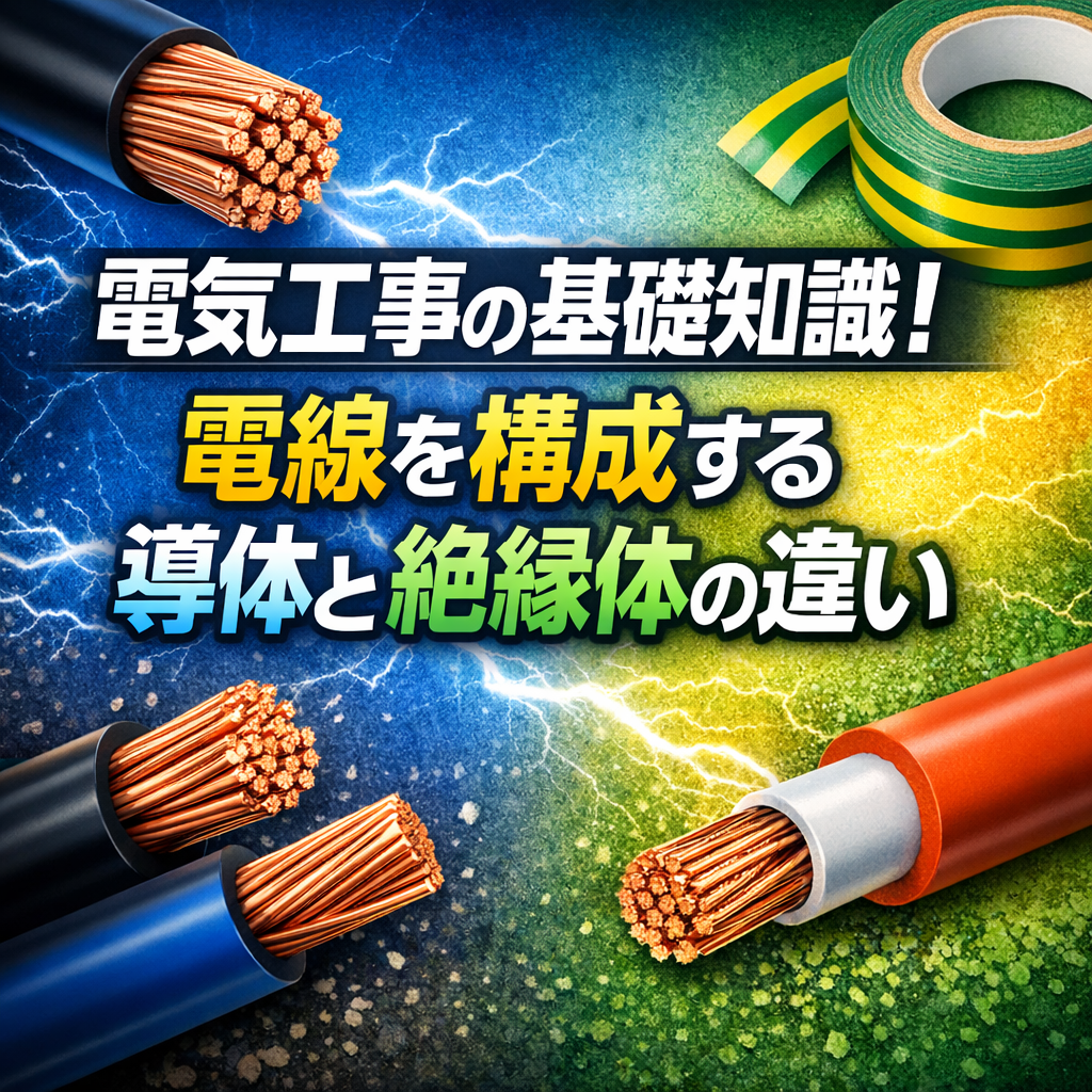 電気工事の基礎知識！電線を構成する導体と絶縁体の違い