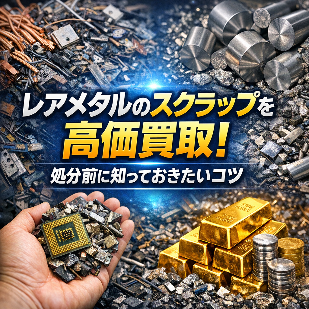 レアメタルのスクラップを高価買取!処分前に知っておきたいコツ