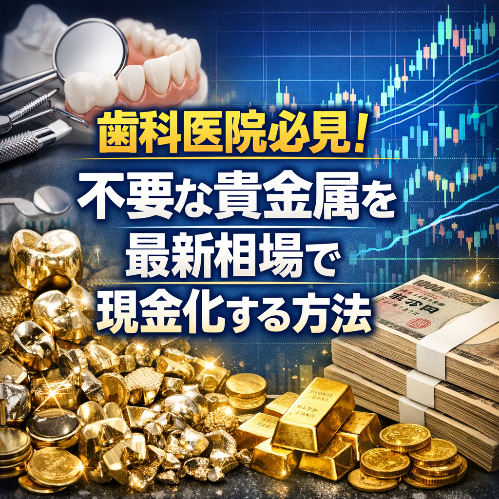 歯科医院必見！不要な貴金属を最新相場で現金化する方法
