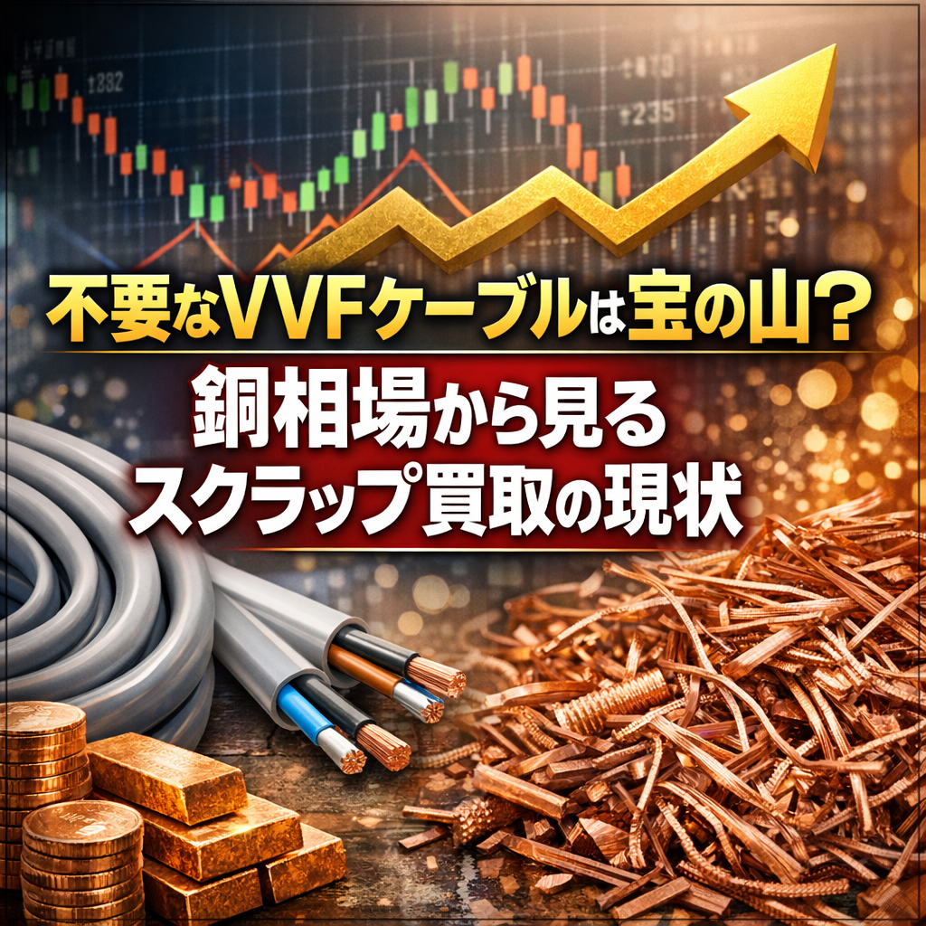不要なVVFケーブルは宝の山？銅相場から見るスクラップ買取の現状