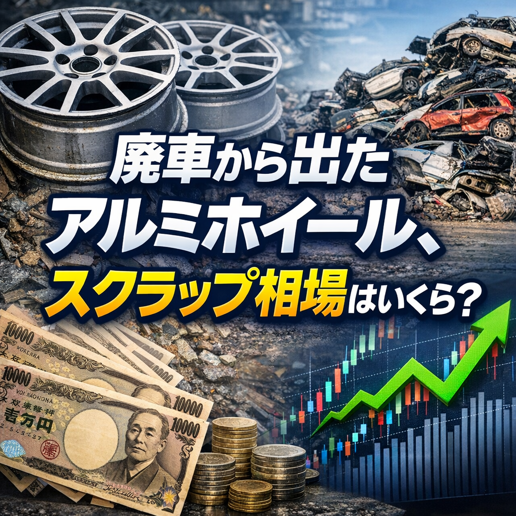 廃車から出たアルミホイール、スクラップ相場はいくら？