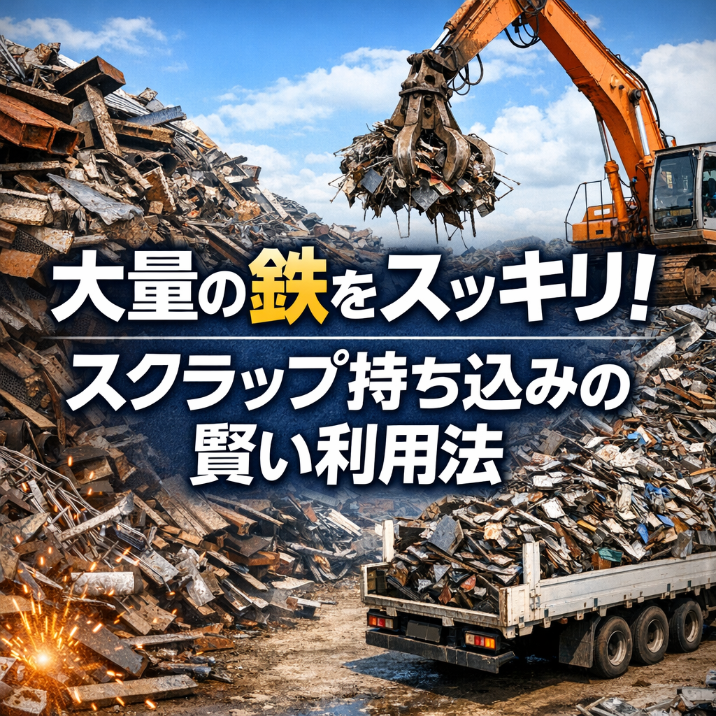 大量の铁をスッキリ!スクラップ持ち込みの賢い利用法