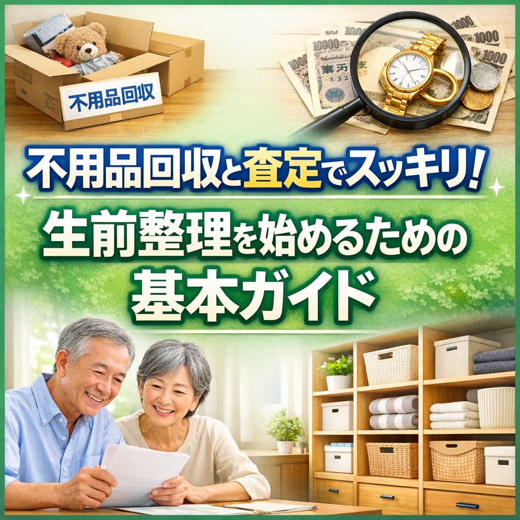 不用品回収と査定でスッキリ!生前整理を始めるための基本ガイド