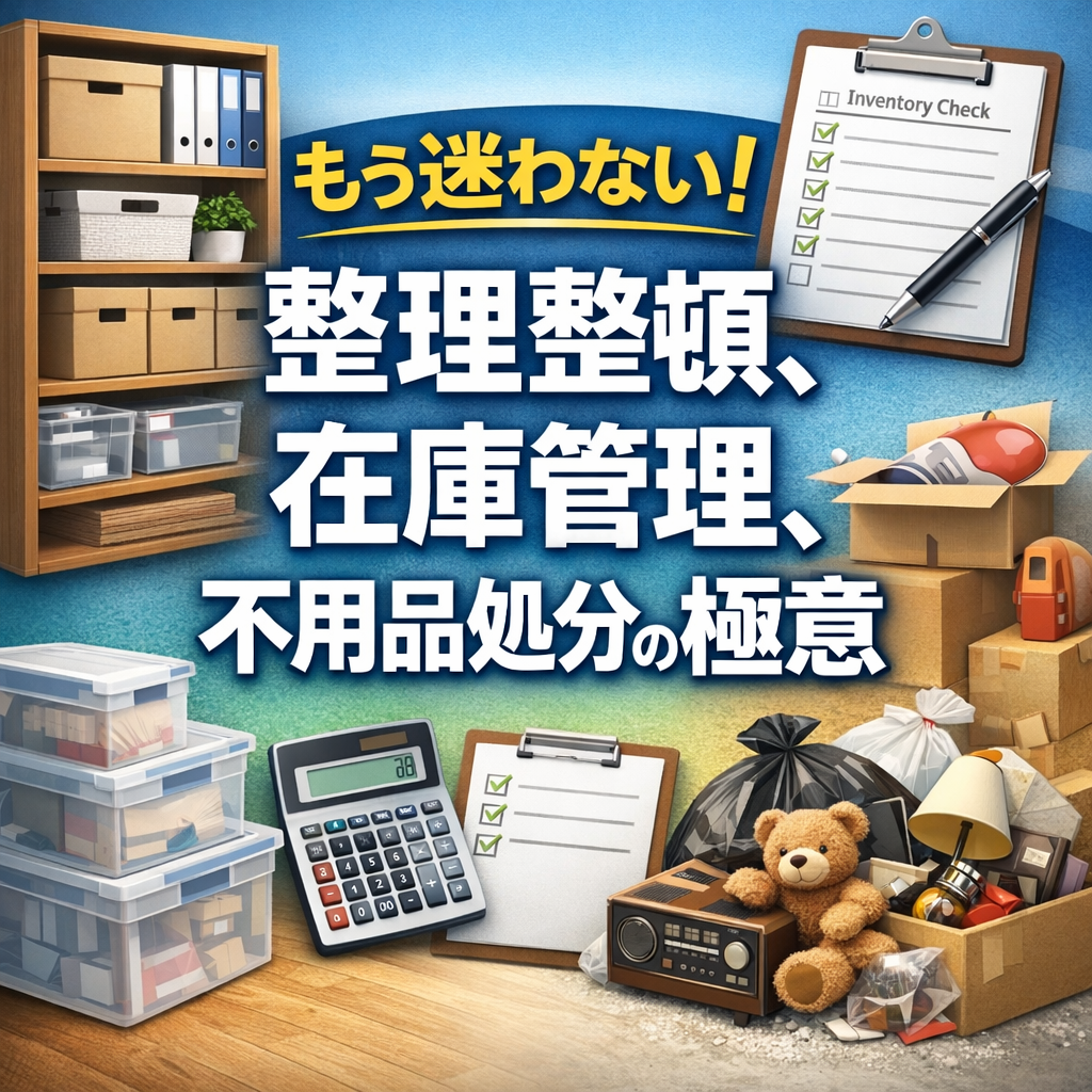もう迷わない!整理整頓、在庫管理、不用品処分の極意