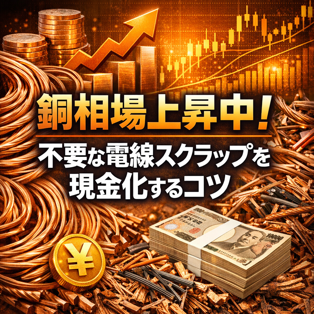 銅相場上昇中！不要な電線スクラップを現金化するコツ