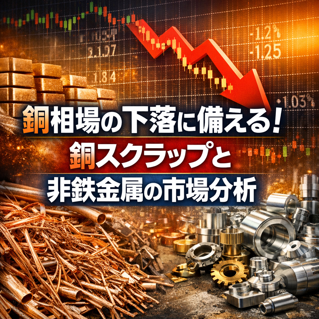 铜相場の下落に備える！铜スクラップと非鉄金属の市場分析