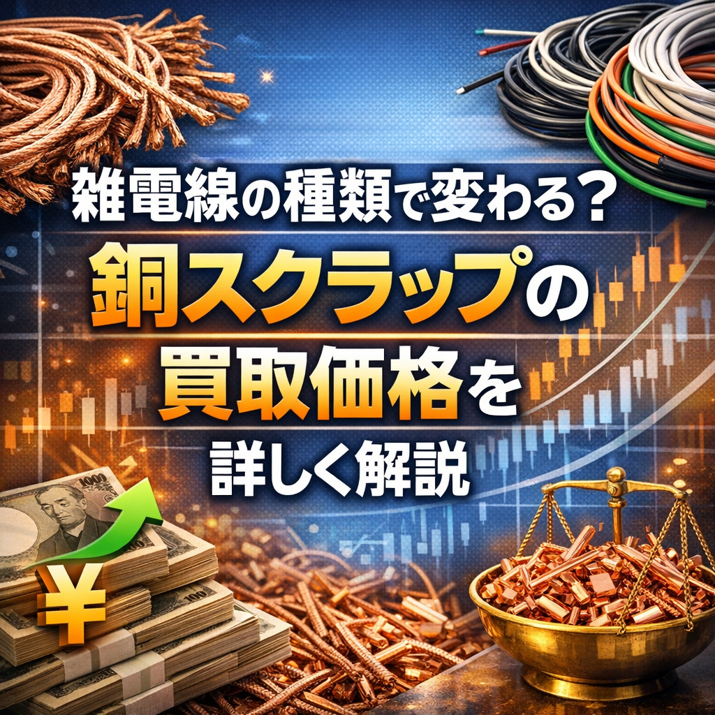 雑電線の種類で変わる？銅スクラップの買取価格を詳しく解説