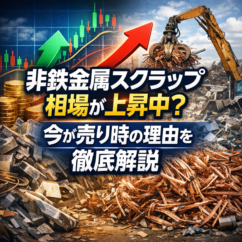 非鉄金属スクラップ相場が上昇中？今が売り時の理由を徹底解説