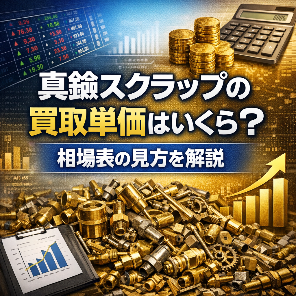 真鍮スクラップの買取単価はいくら？相場表の見方を解説