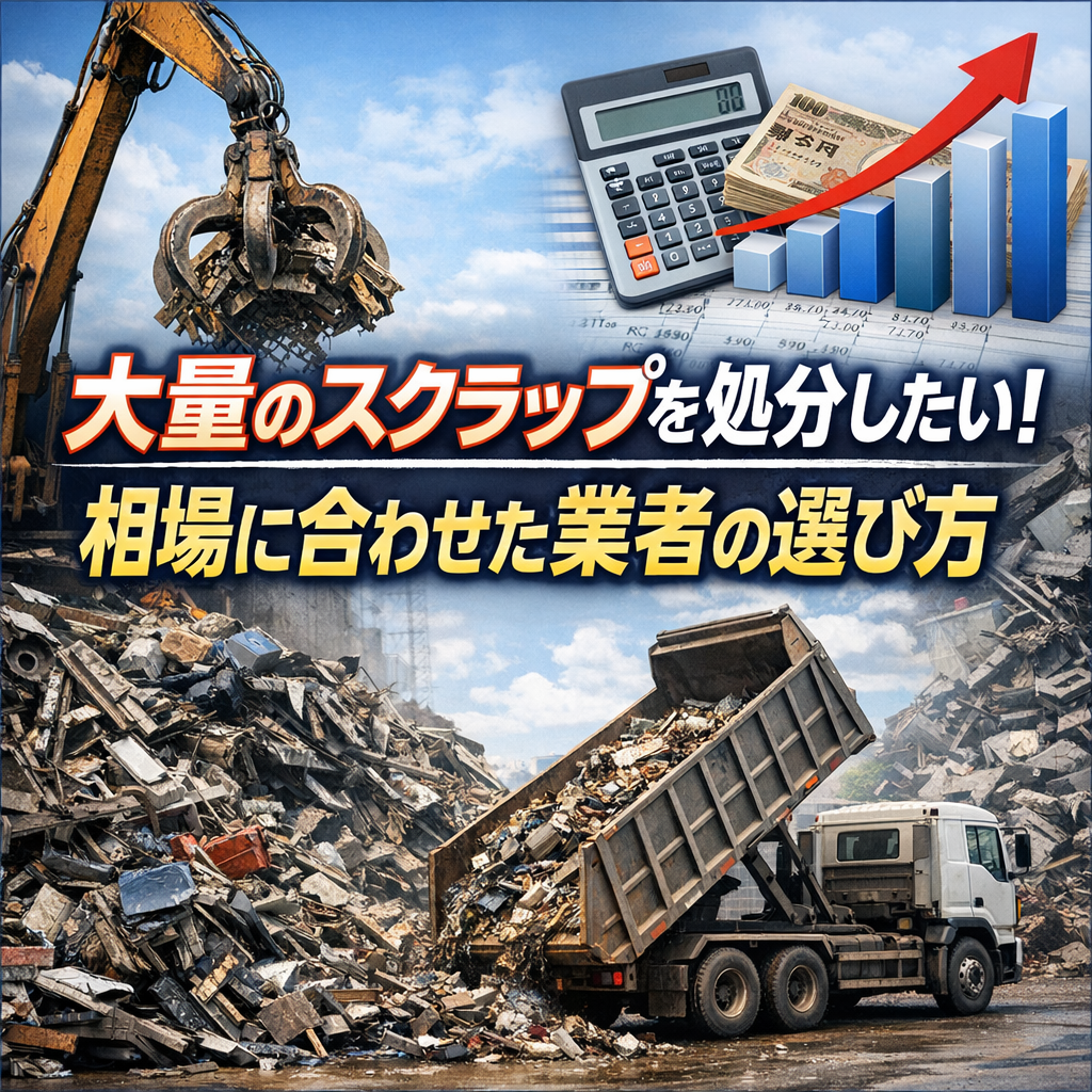 大量のスクラップを処分したい！相場に合わせた業者の選び方