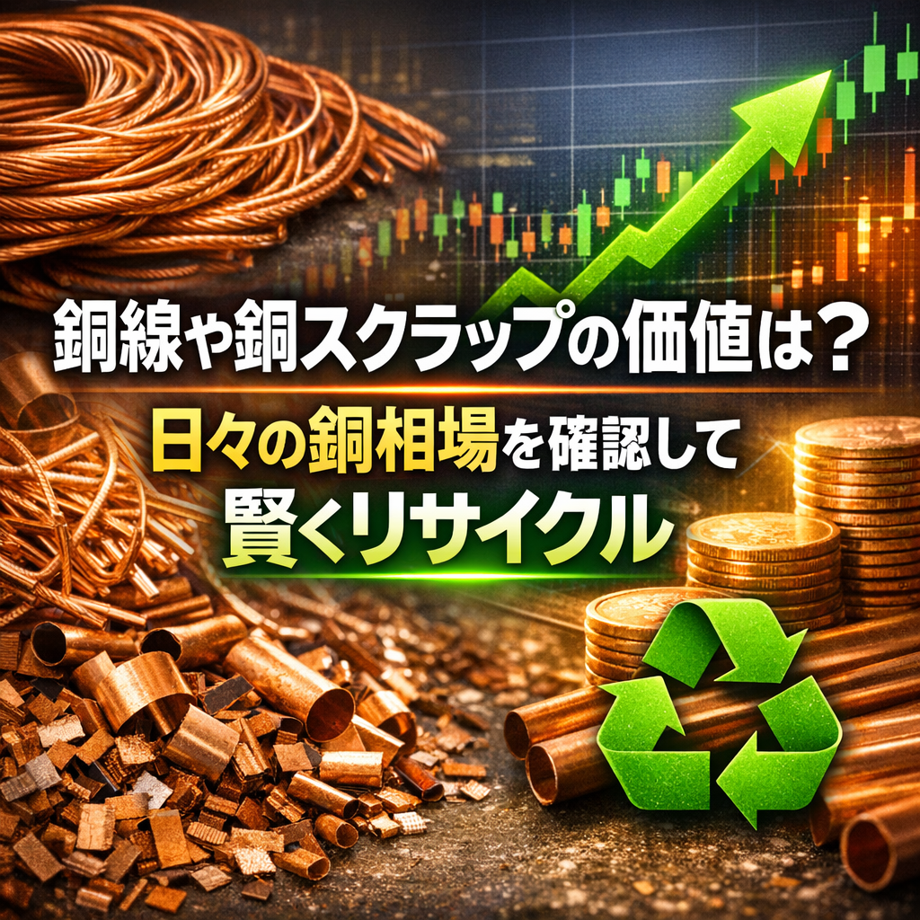 銅線や铜スクラップの価値は？日々の铜相場を確認して賢くリサイクル