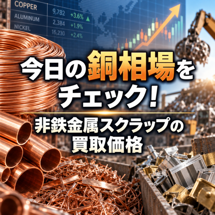 今日の銅相場をチェック！非鉄金属スクラップの買取価格
