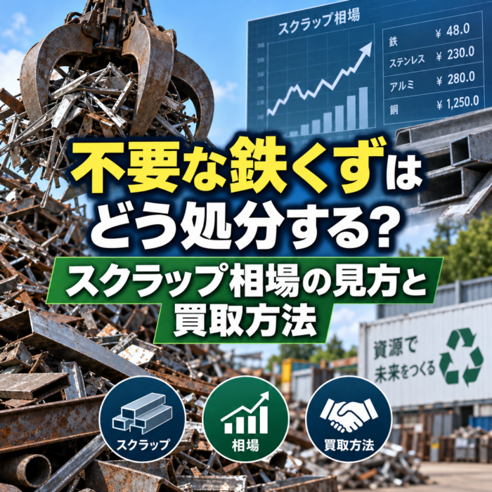 不要な鉄くずはどう処分する？スクラップ相場の見方と買取方法