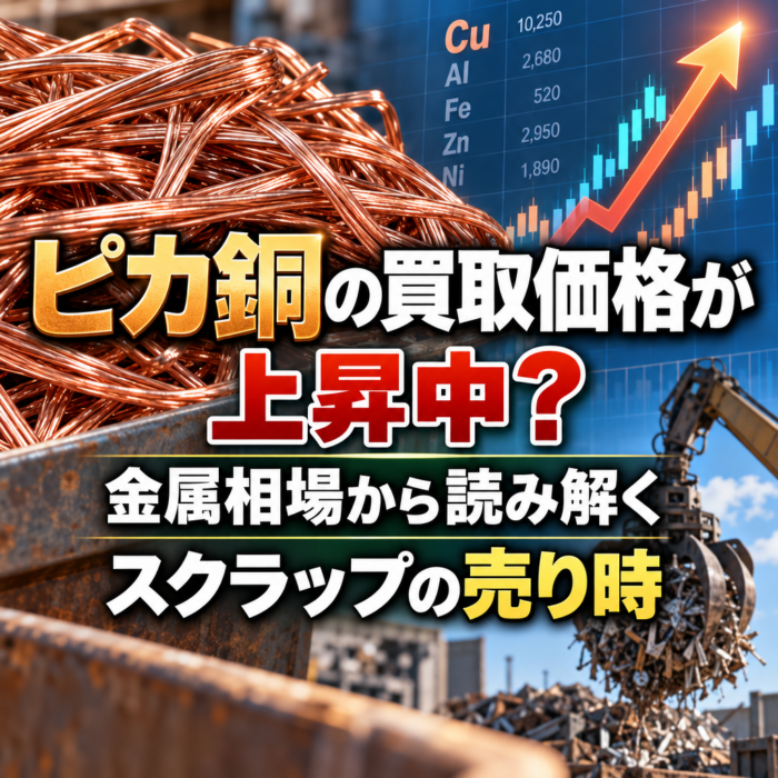 ピカ銅の買取価格が上昇中？金属相場から読み解くスクラップの売り時